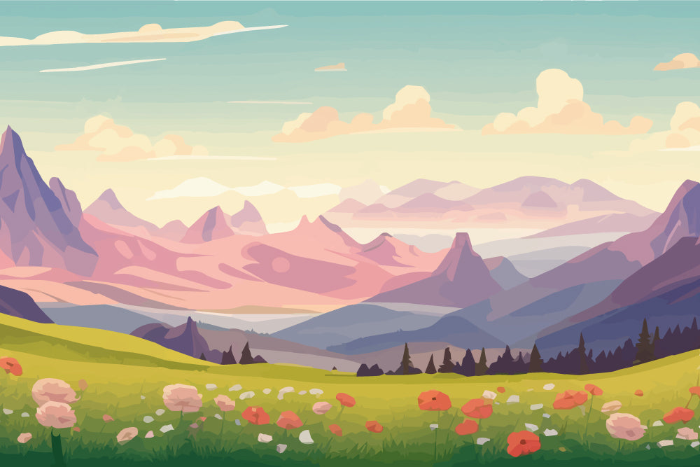 Dreamy Meadow Full Wall Mural