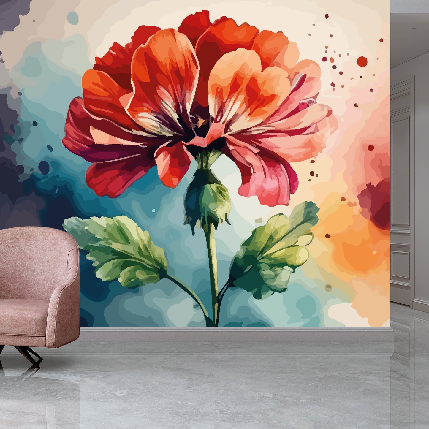 Colourful Carnation Full Wall Mural