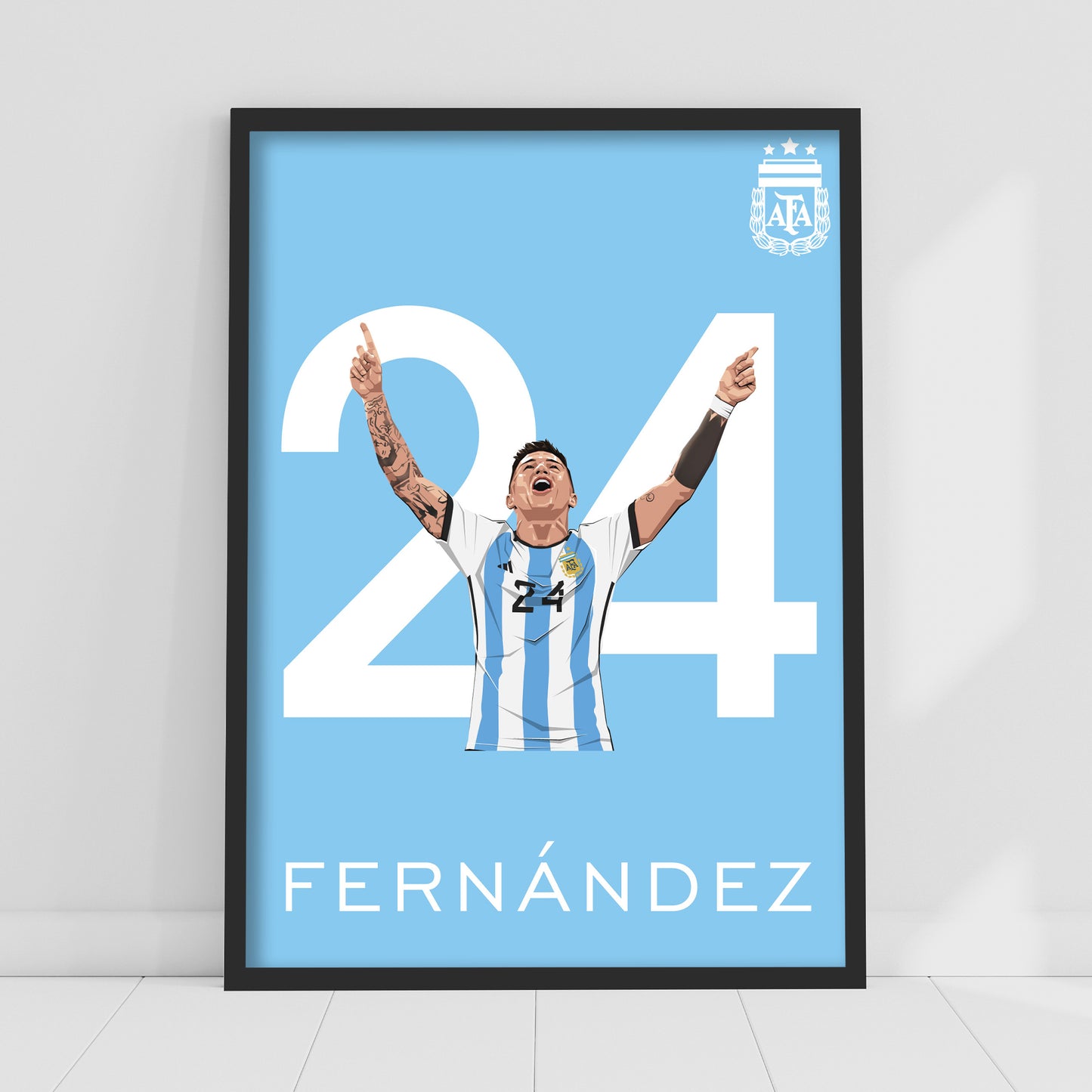 Argentina Print - Enzo Fernandez Illustration Poster