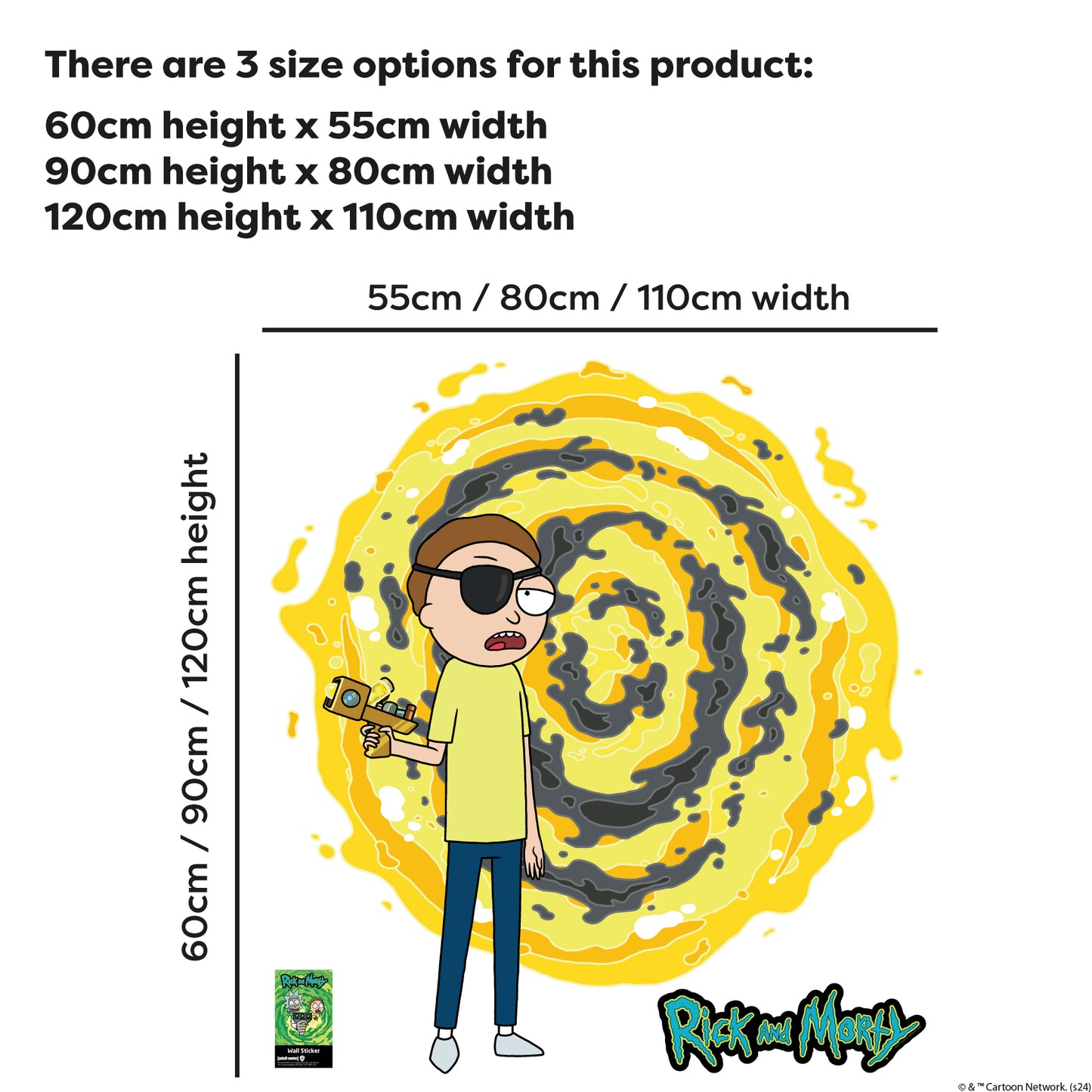Rick and Morty Wall Sticker – Evil Morty with Portal Wall Decal Art