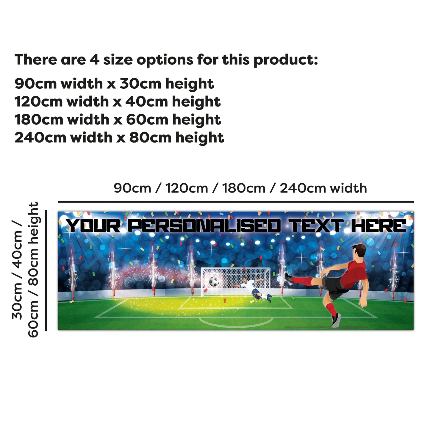 Football Birthday – Scoring a Goal Personalised Banner Wall Sticker