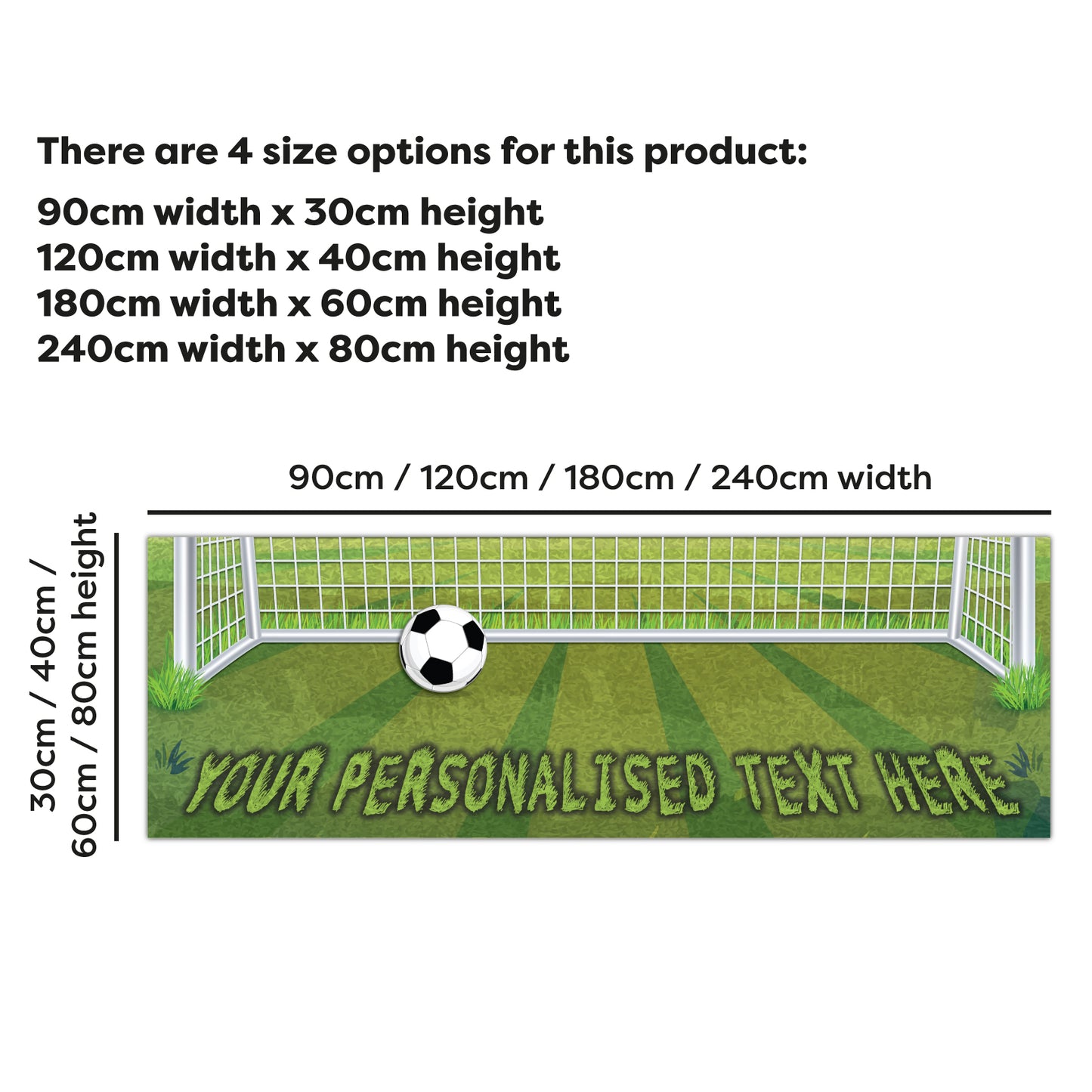 Football Birthday – On The Pitch Personalised Banner Wall Sticker
