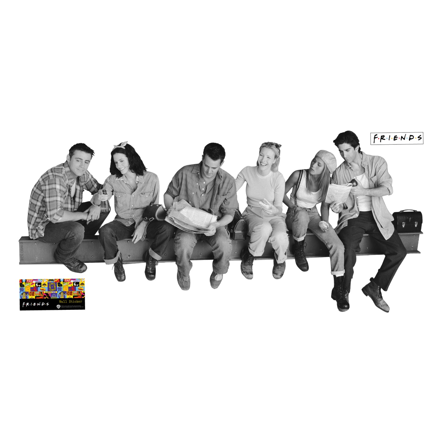 Friends Wall Sticker - Friends Group Sat on Beam Decal Wall Art