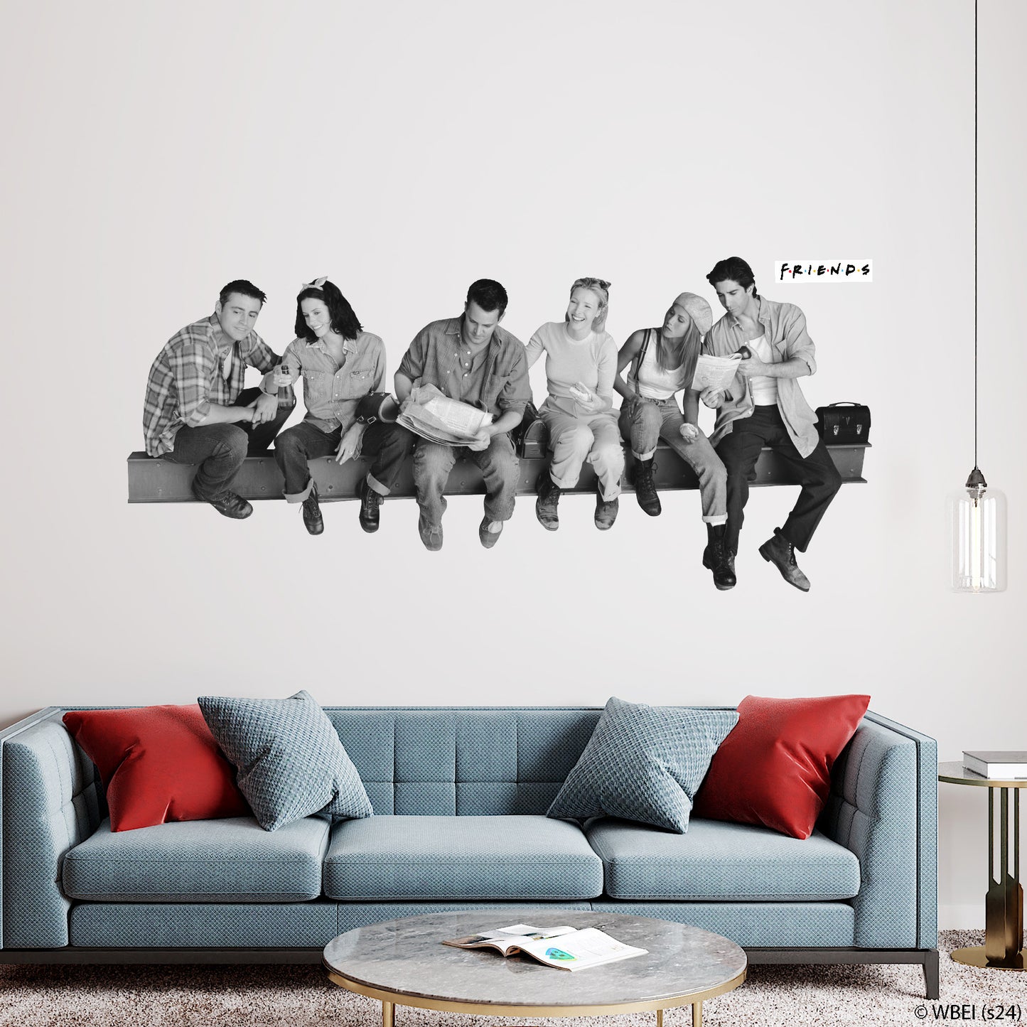 Friends Wall Sticker - Friends Group Sat on Beam Decal Wall Art