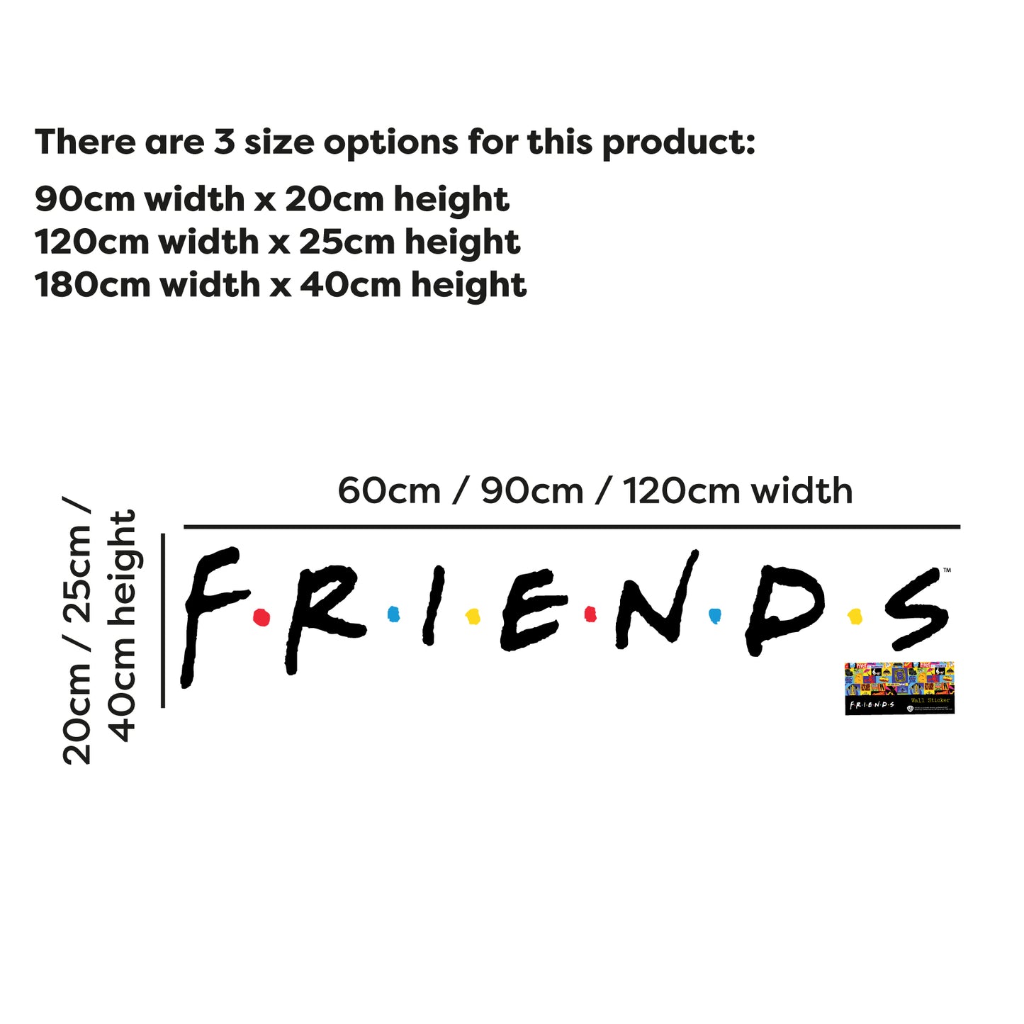 Friends Wall Sticker - Friends Logo Decal Wall Art