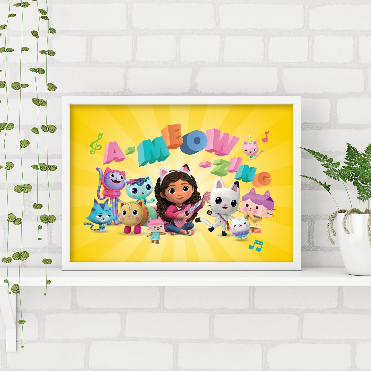 Gabby's Dollhouse Print - A Meow Zing Poster Kids Wall Art