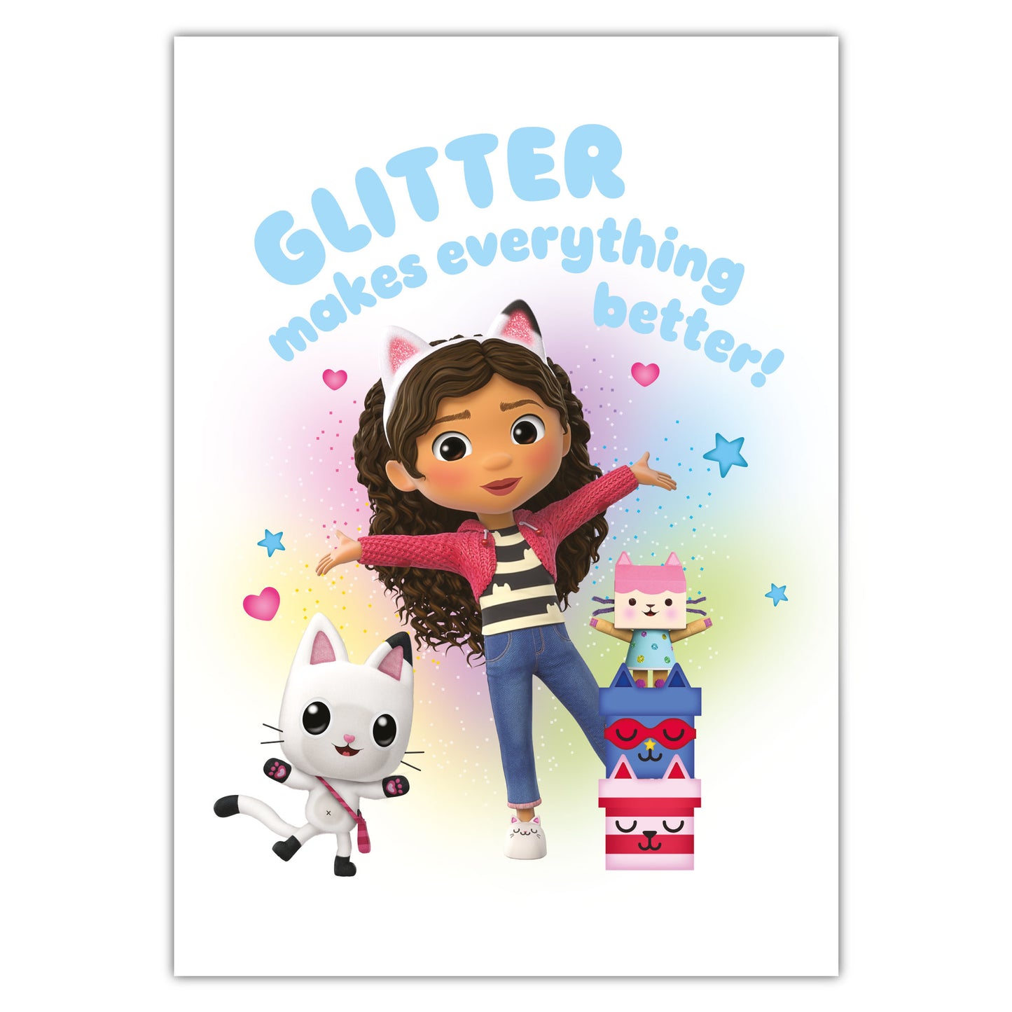 Gabby's Dollhouse Print - Glitter Makes Everything Better Poster Kids Wall Art