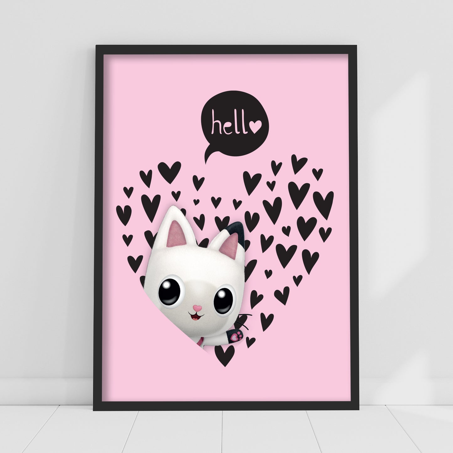 Gabby's Dollhouse Print - Pandy Hello Heart Poster Kids Wall Art