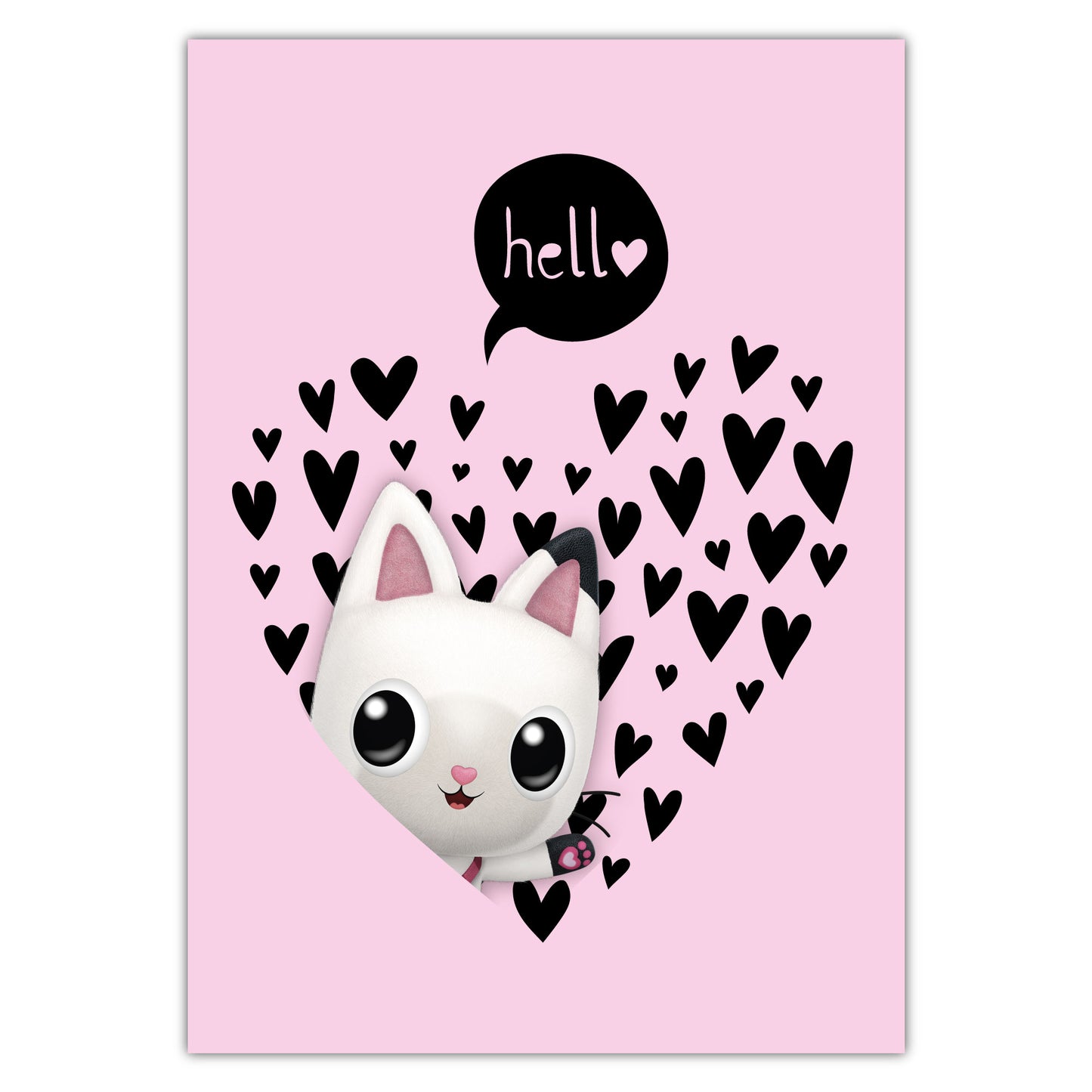Gabby's Dollhouse Print - Pandy Hello Heart Poster Kids Wall Art