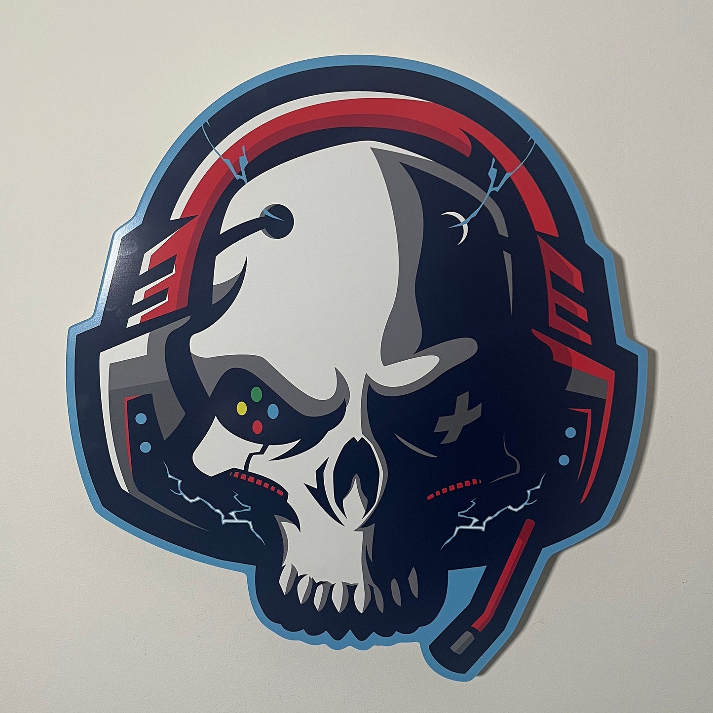 Gamer Skull Headset LED Backlit WallLite