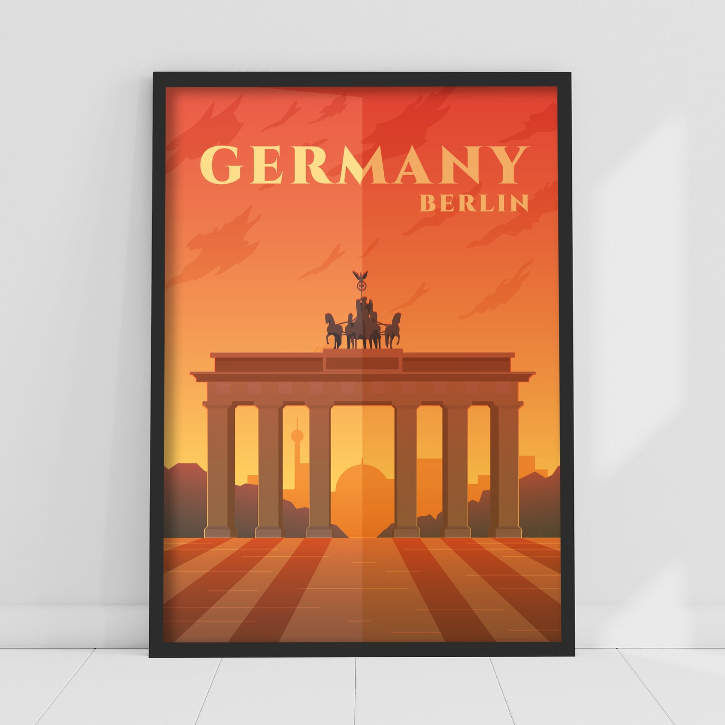 World City Print - Berlin Germany Poster Wall Art
