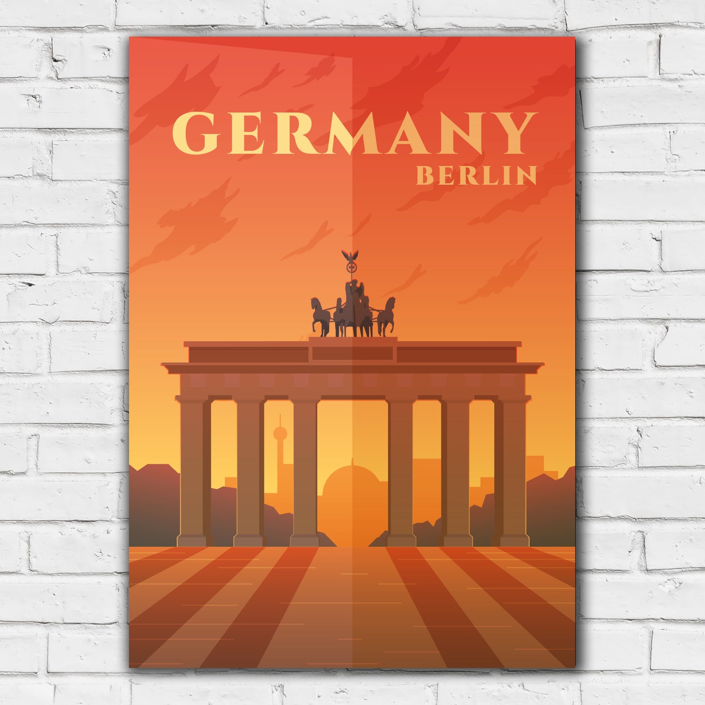 World City Print - Berlin Germany Poster Wall Art