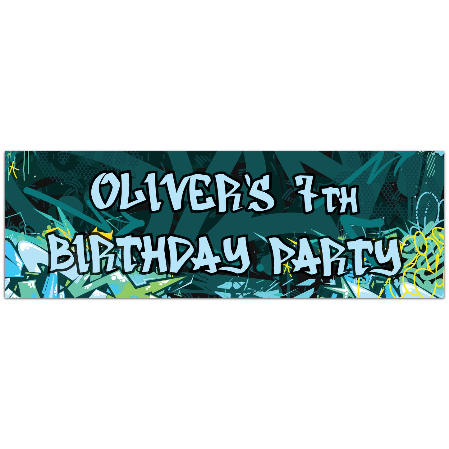 Graffiti Birthday – Spray Wall Personalised Banner Wall Sticker