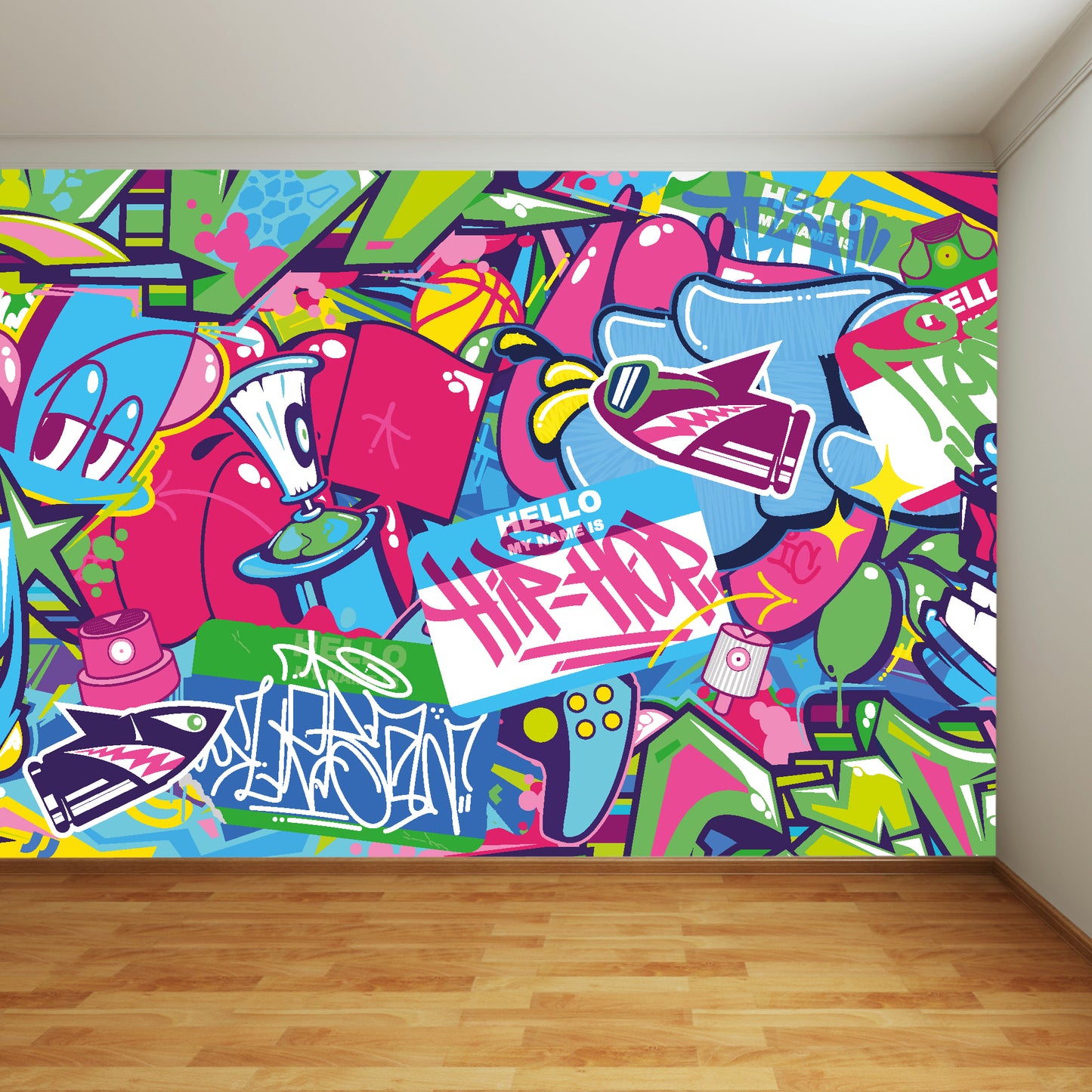 Graffiti Collage Full Wall Mural