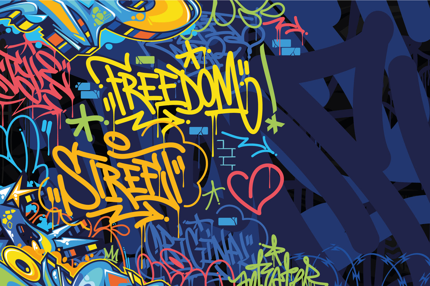 Graffiti Tag Full Wall Mural
