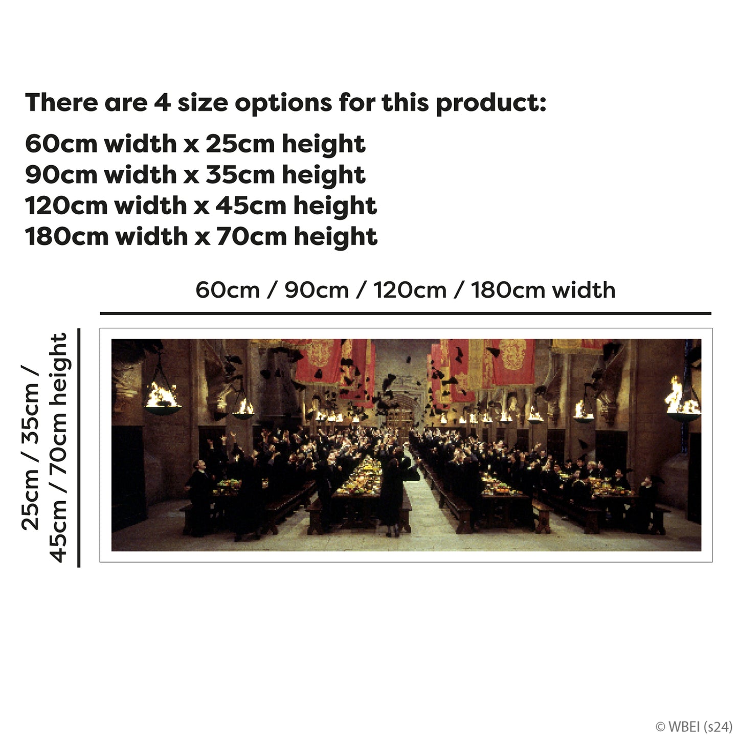 HARRY POTTER Wall Sticker – Great Hall Wall Decal Wizarding World Art