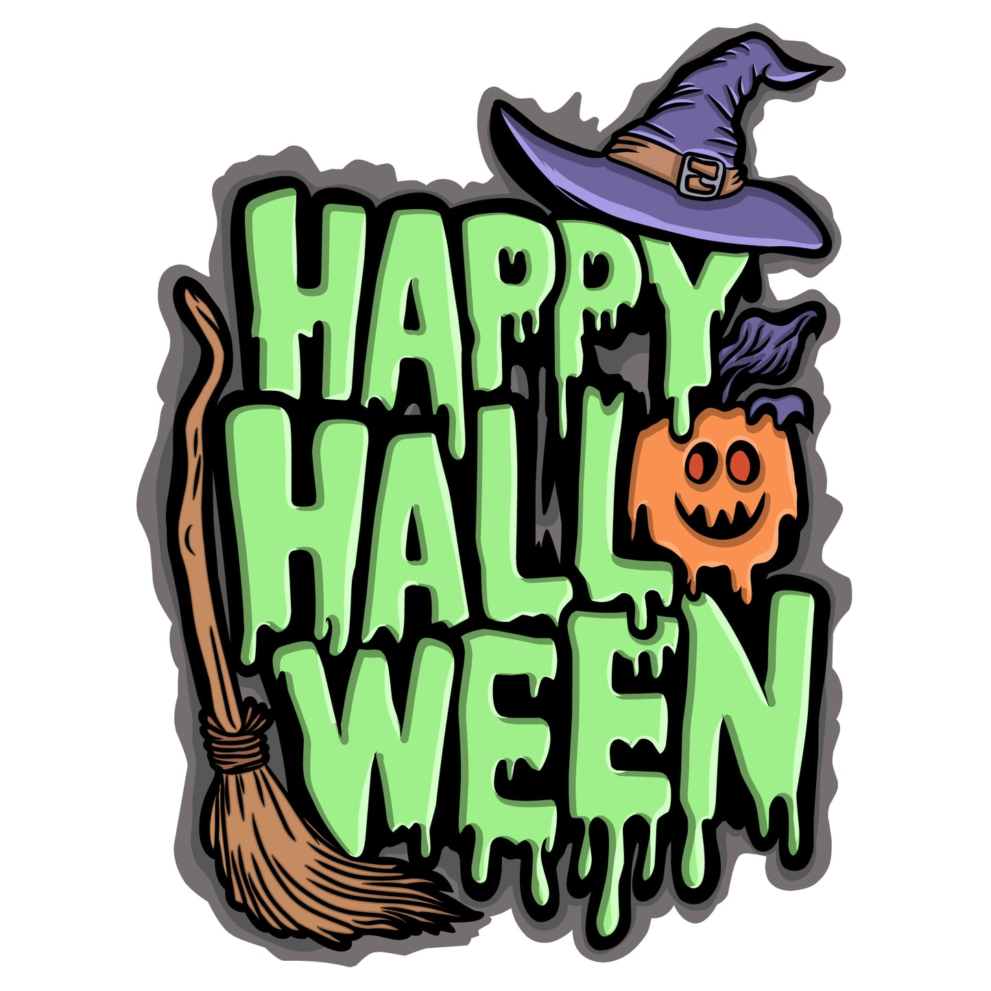 Halloween Wall Sticker - Happy Halloween Decal Wall Art