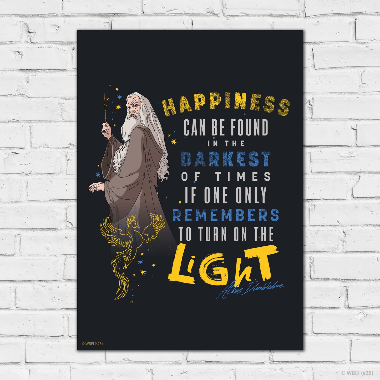 HARRY POTTER Print – Albus Dumbledore Happiness Quote Poster Wall Art