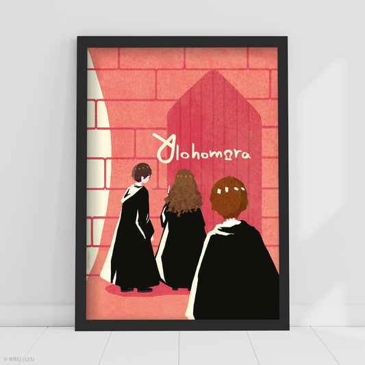 HARRY POTTER Print – Alohomora Spell Illustration Poster Wall Art