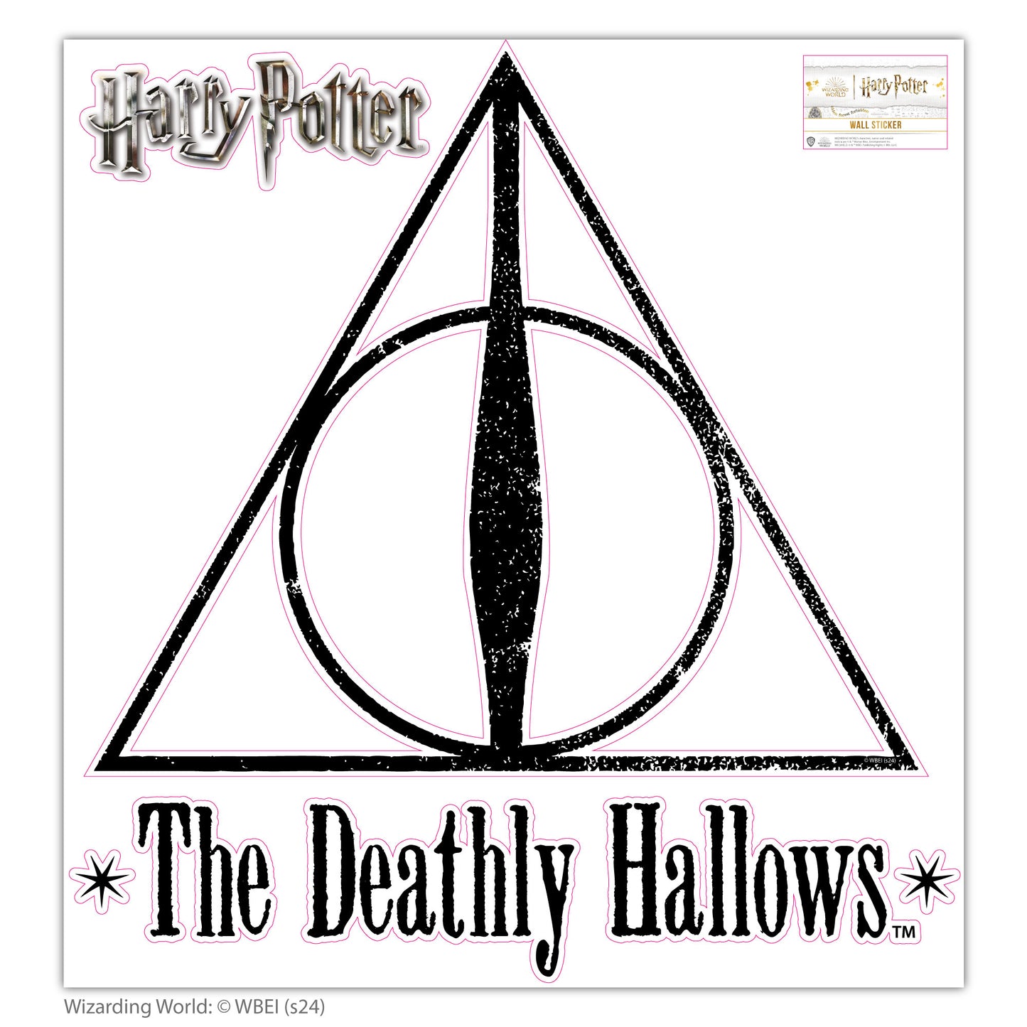 HARRY POTTER Wall Sticker – Deathly Hallows Black and White Symbol Wall Decal Wizarding World Art