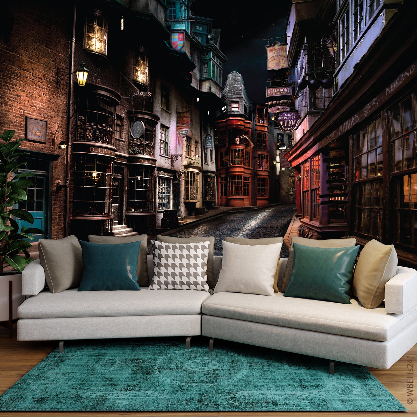 HARRY POTTER Wall Sticker – Diagon Alley Full Wall Mural Wizarding World Art