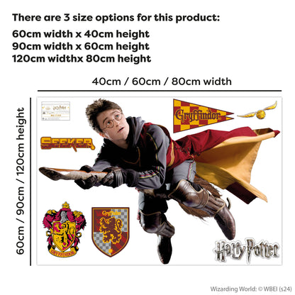 HARRY POTTER Wall Sticker – Flying on Broom Quidditch Wall Decal Wizarding World Art