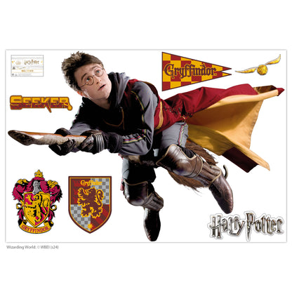 HARRY POTTER Wall Sticker – Flying on Broom Quidditch Wall Decal Wizarding World Art