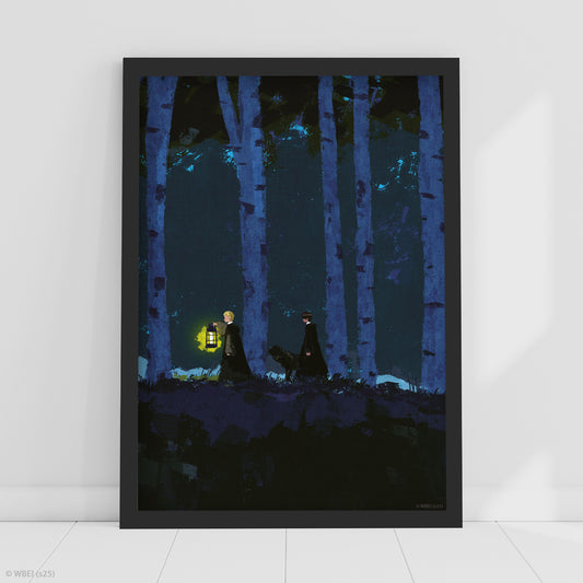 HARRY POTTER Print – Harry And Draco Forbidden Forest Poster Wall Art