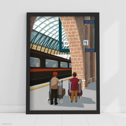HARRY POTTER Print – Harry And Ron Going To Platform 9-3-4 Poster Wall Art