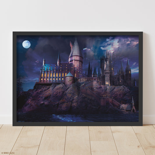 HARRY POTTER Print – Hogwarts Castle Night Time Poster Wall Art