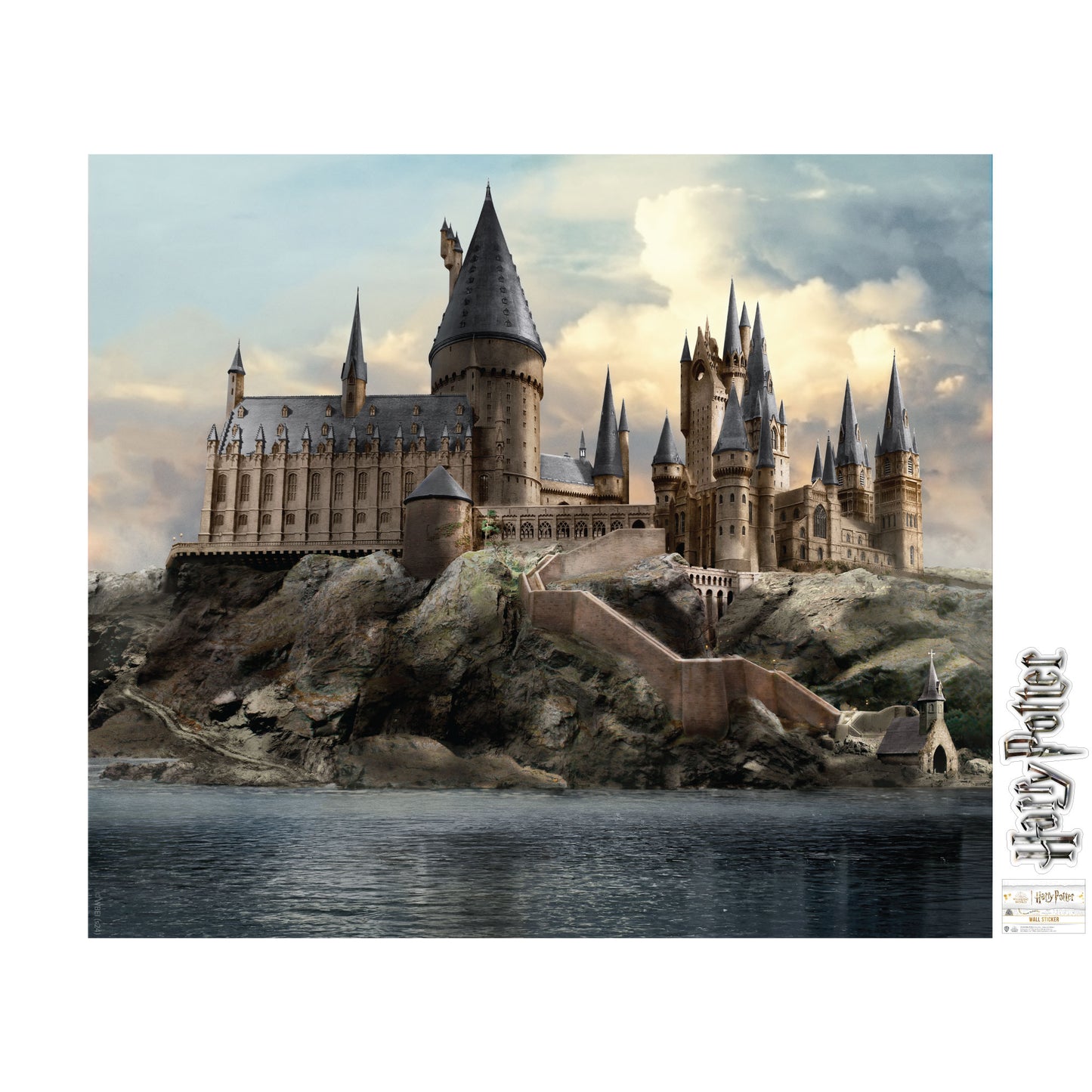 HARRY POTTER Wall Sticker – Hogwarts Castle Outside Day Time Full Wall Mural Wizarding World Art