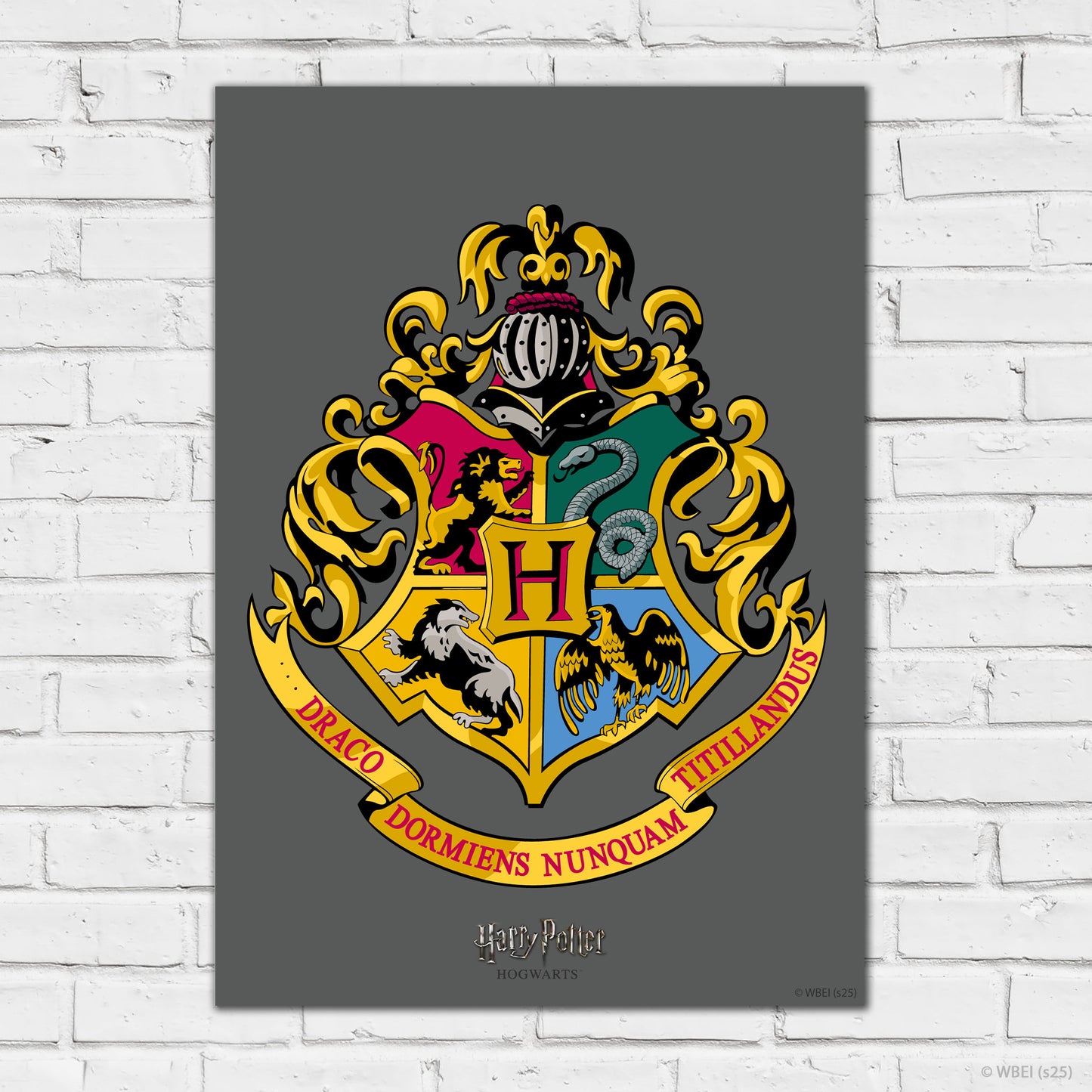 HARRY POTTER Print – Hogwarts Crest Poster Wall Art
