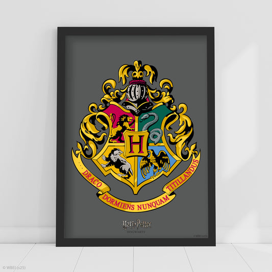 HARRY POTTER Print – Hogwarts Crest Poster Wall Art