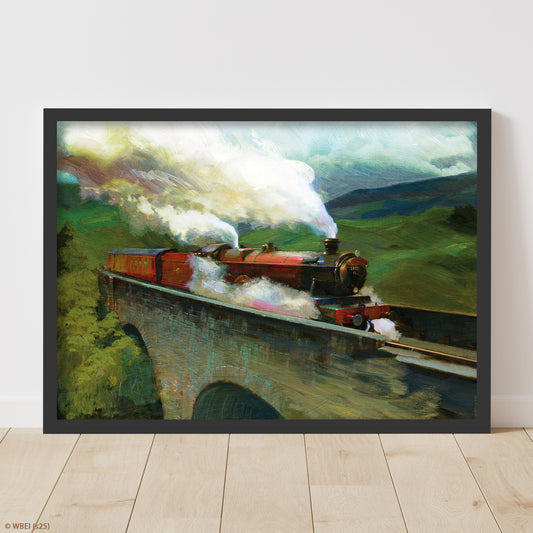 HARRY POTTER Print – Hogwarts Express Painted Poster Landscape Wall Art
