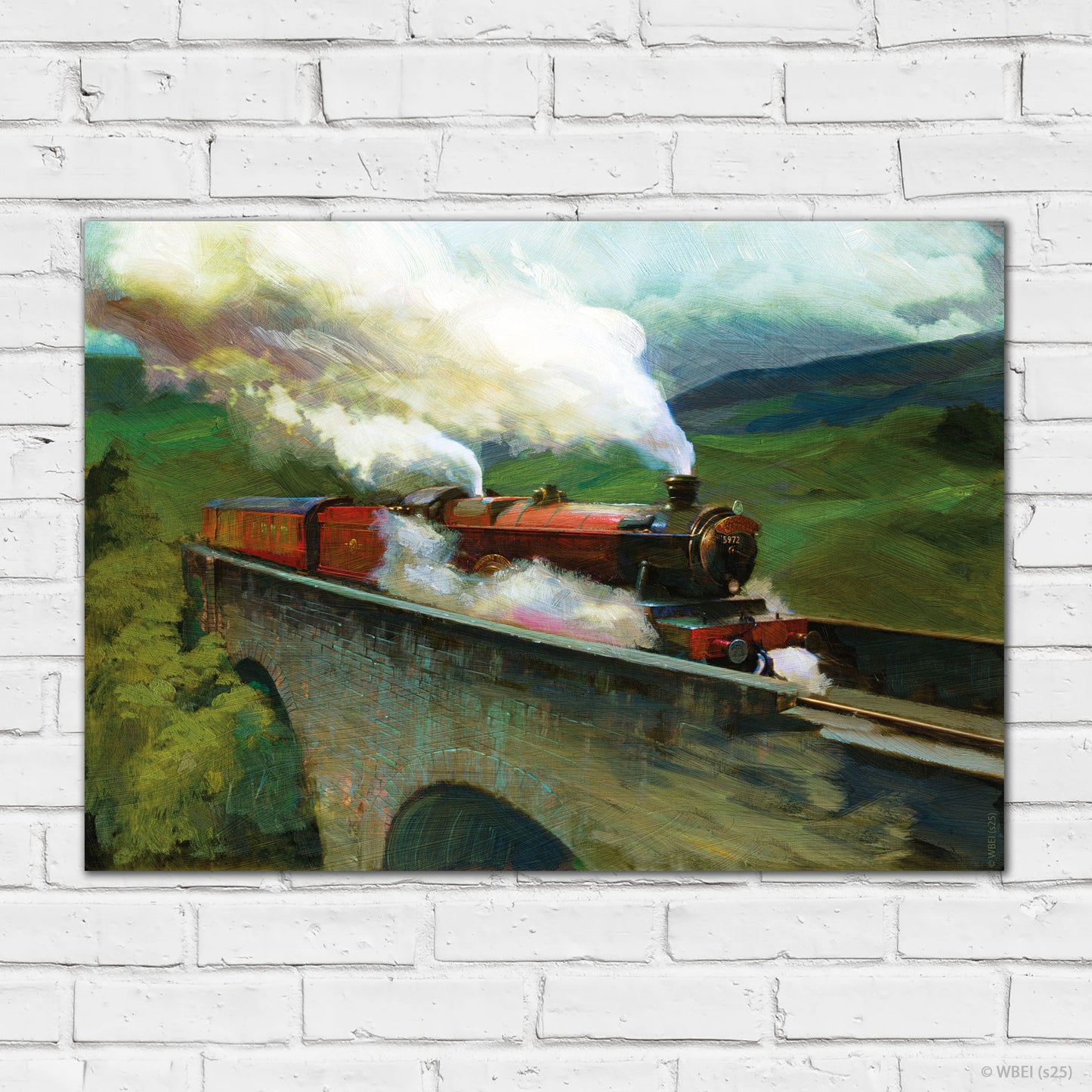 HARRY POTTER Print – Hogwarts Express Painted Poster Landscape Wall Art