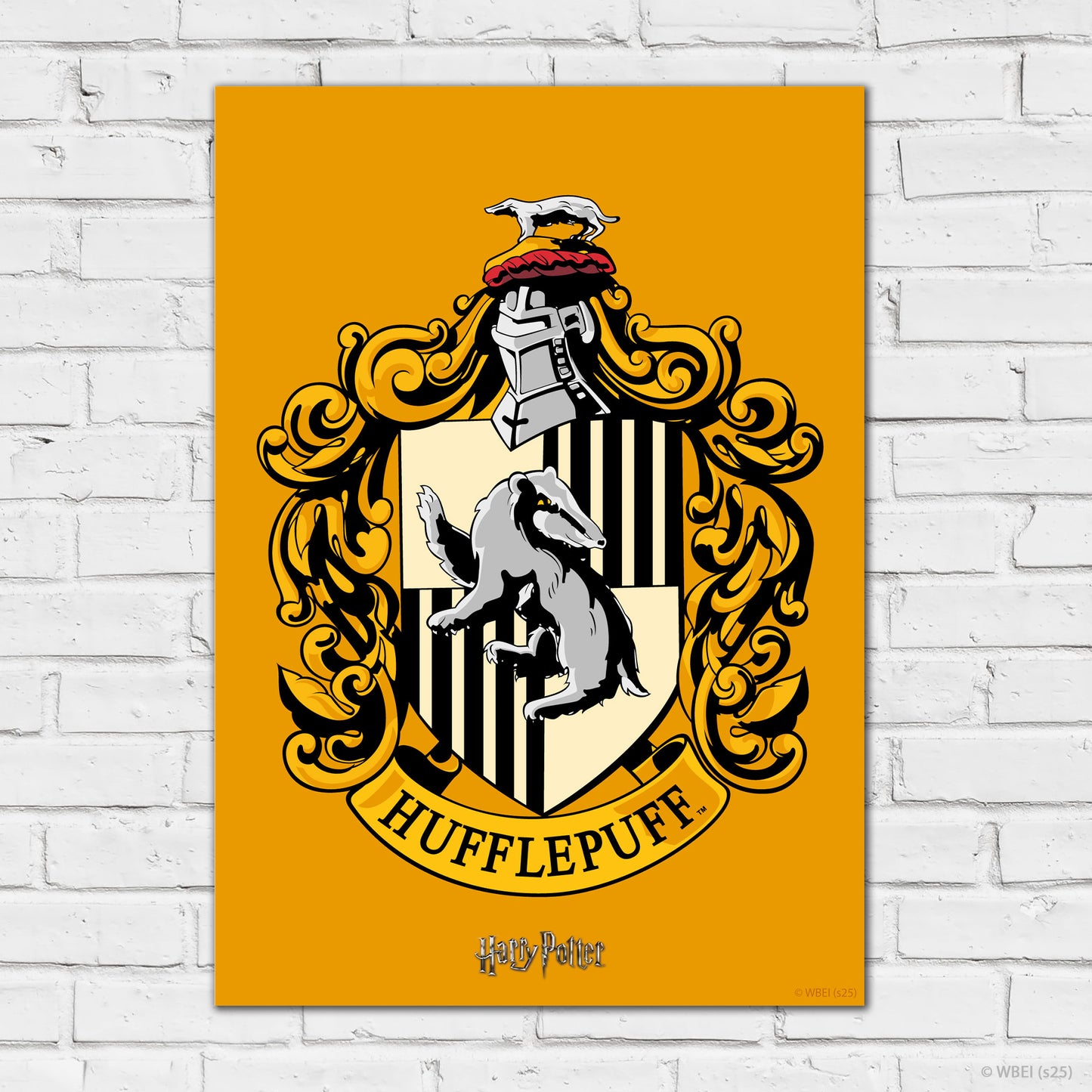 HARRY POTTER Print – Hufflepuff Crest Poster Wall Art
