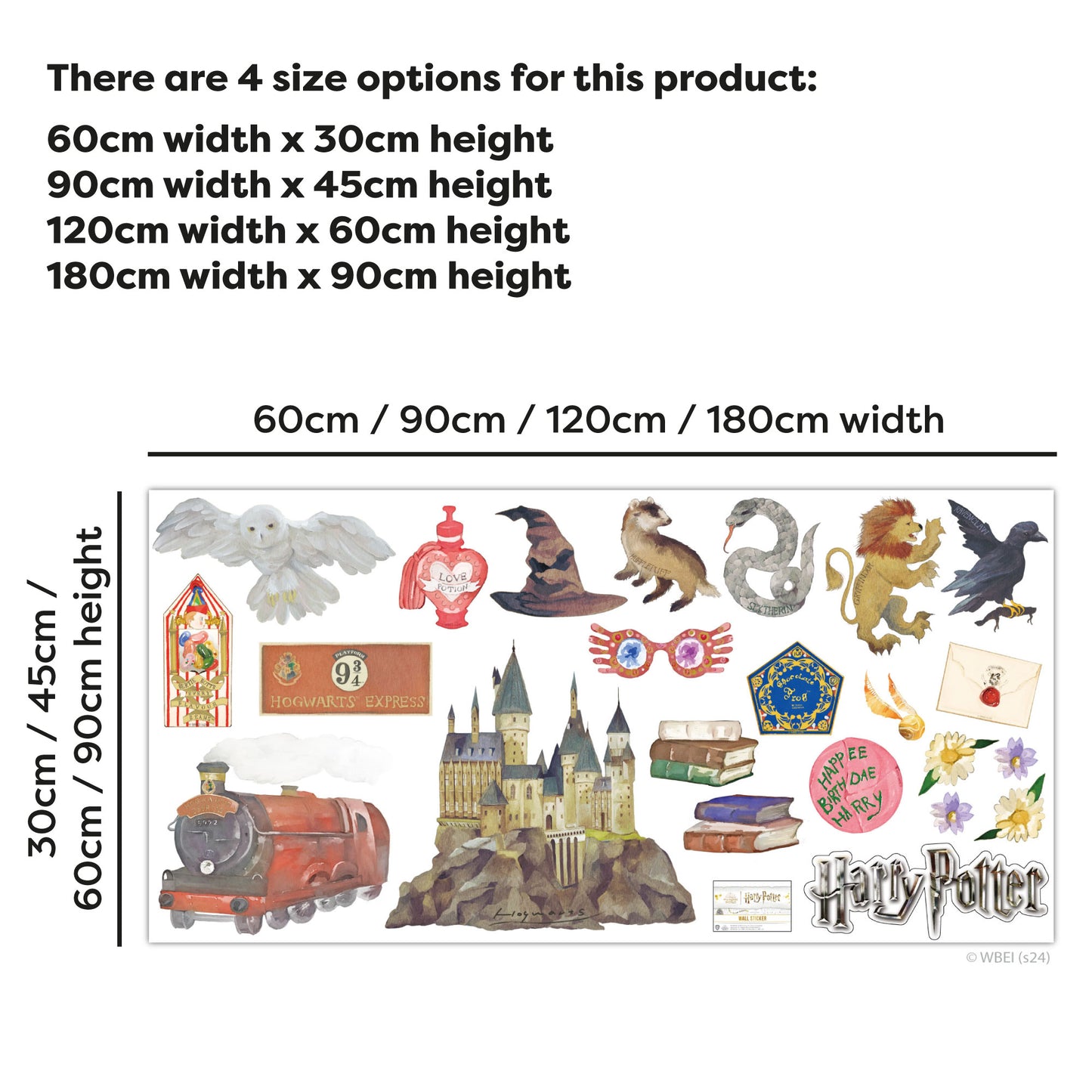 HARRY POTTER Wall Sticker – Magical World Icons Decal Set Wizarding World Art