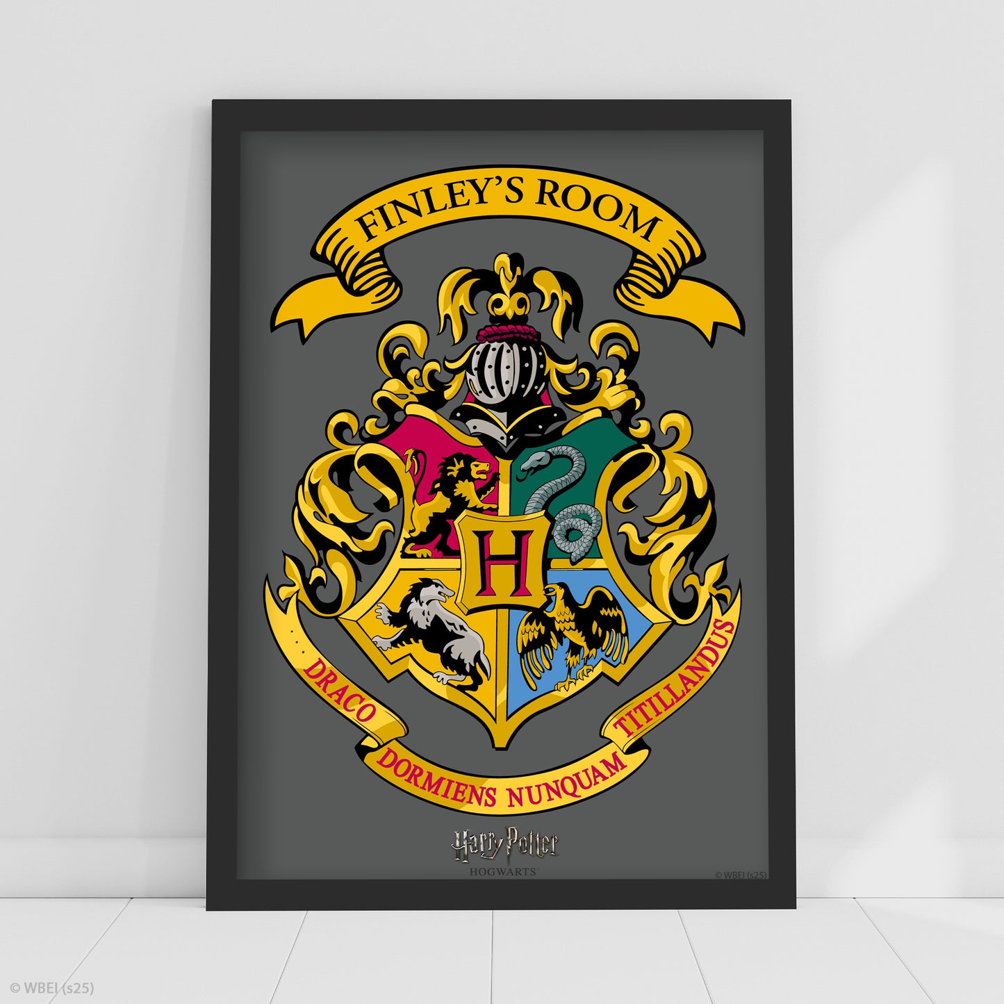 HARRY POTTER Print – Personalised Hogwarts Crest Poster Wall Art