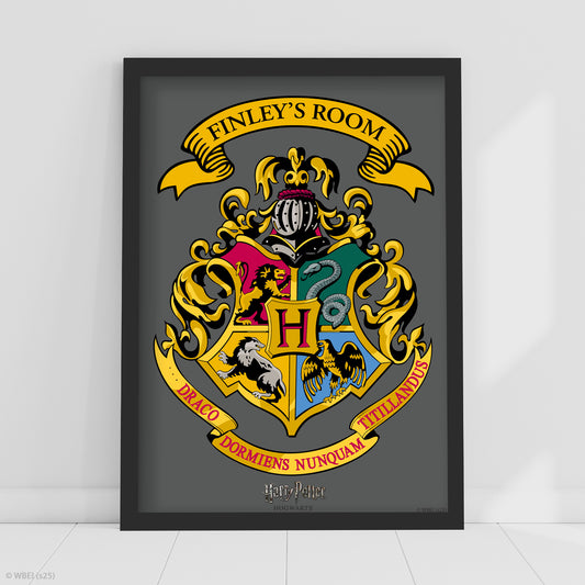HARRY POTTER Print – Personalised Hogwarts Crest Poster Wall Art