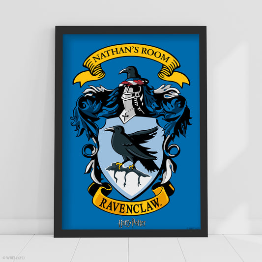 HARRY POTTER Print – Personalised Ravenclaw Crest Poster Wall Art