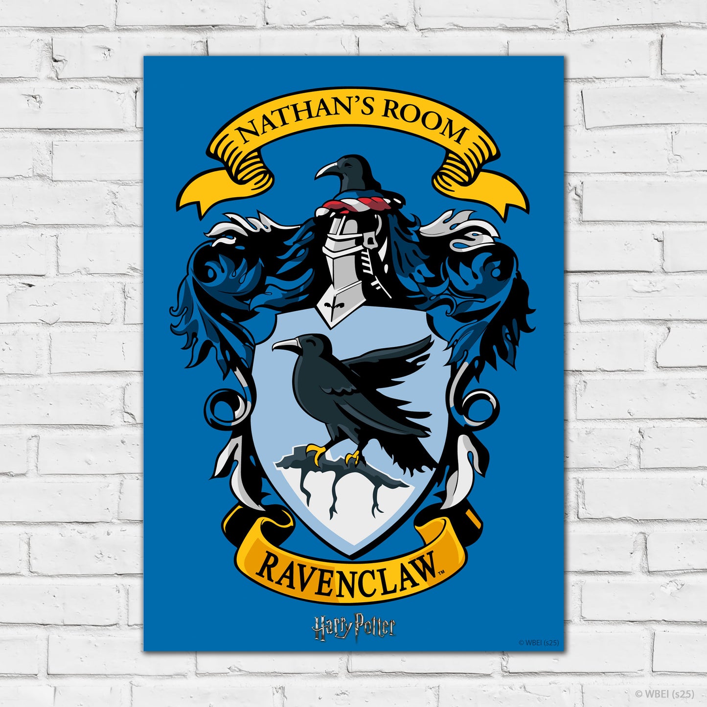 HARRY POTTER Print – Personalised Ravenclaw Crest Poster Wall Art