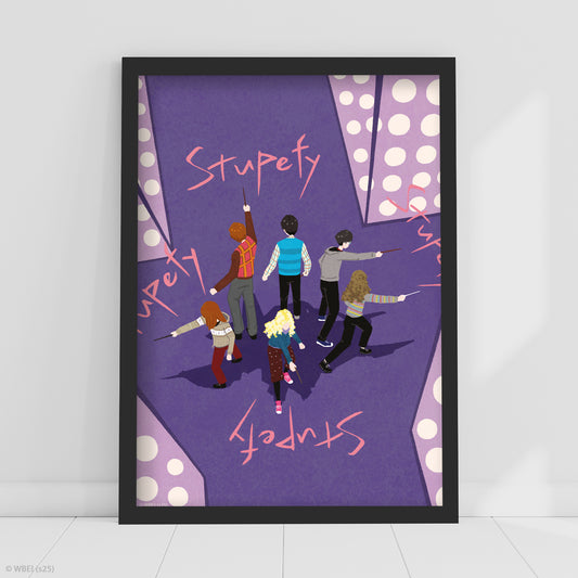 HARRY POTTER Print – Stupefy Spell Illustration Poster Wall Art
