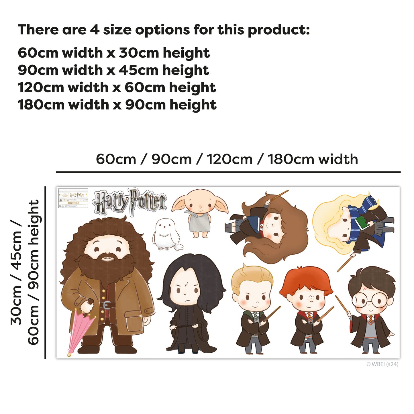 HARRY POTTER Wall Sticker – Tiny Magic Character Decal Set Wizarding World Art