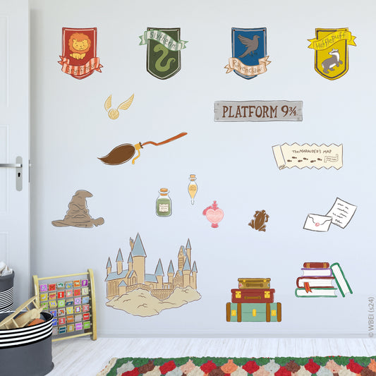 HARRY POTTER Wall Sticker – Tiny Magic Icons Decal Set Wizarding World Art