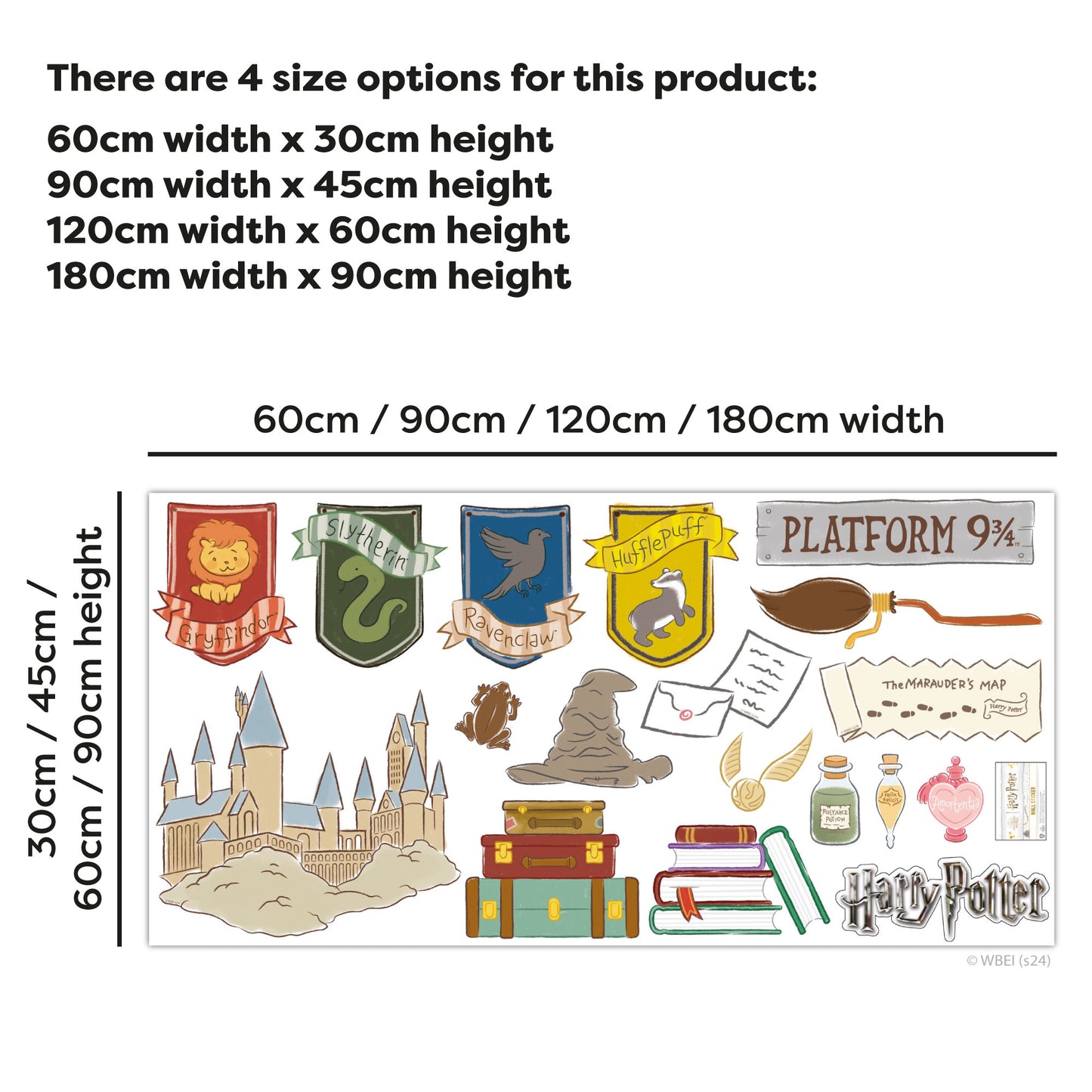 HARRY POTTER Wall Sticker – Tiny Magic Icons Decal Set Wizarding World Art