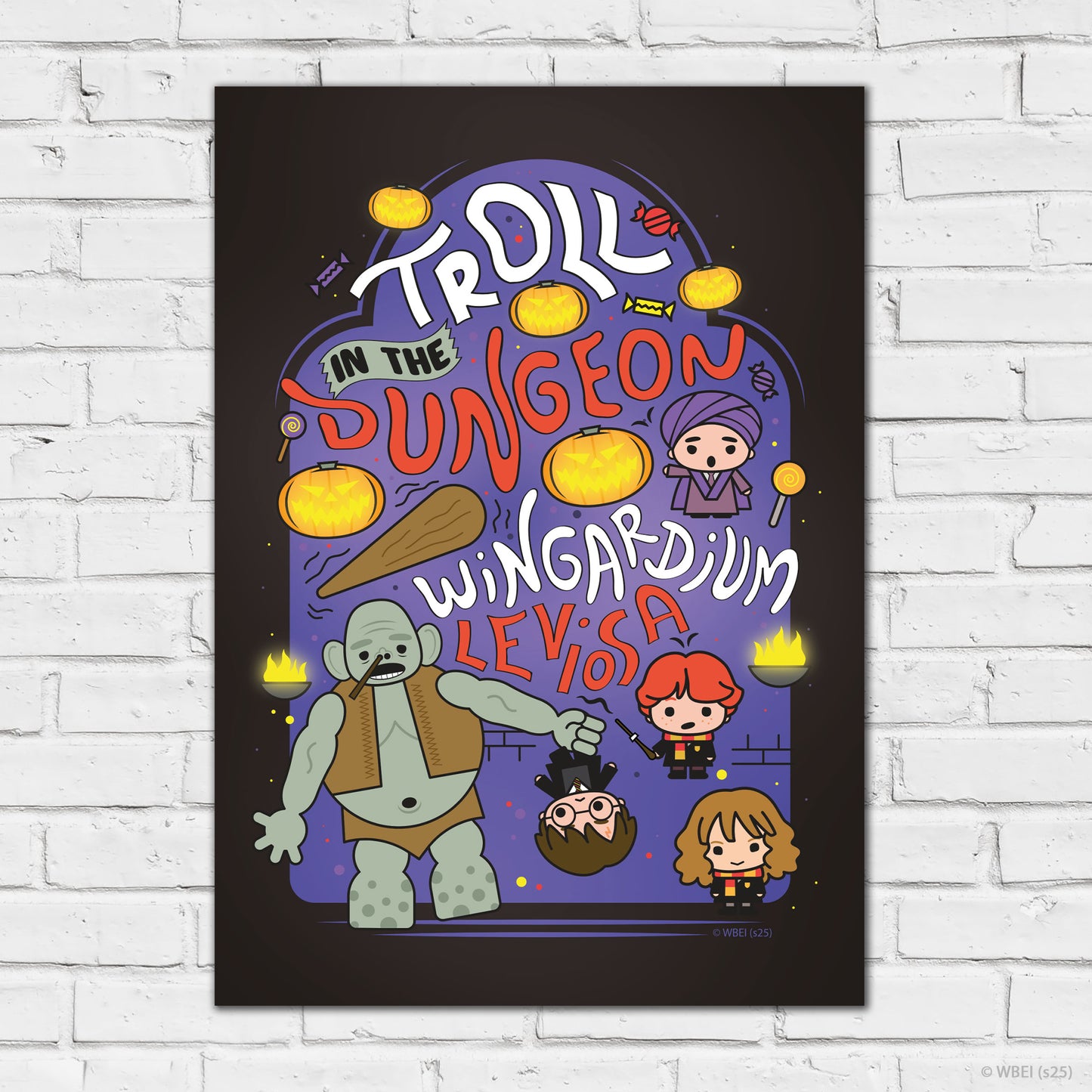 HARRY POTTER Print – Troll In The Dungeon Charm Poster Wall Art