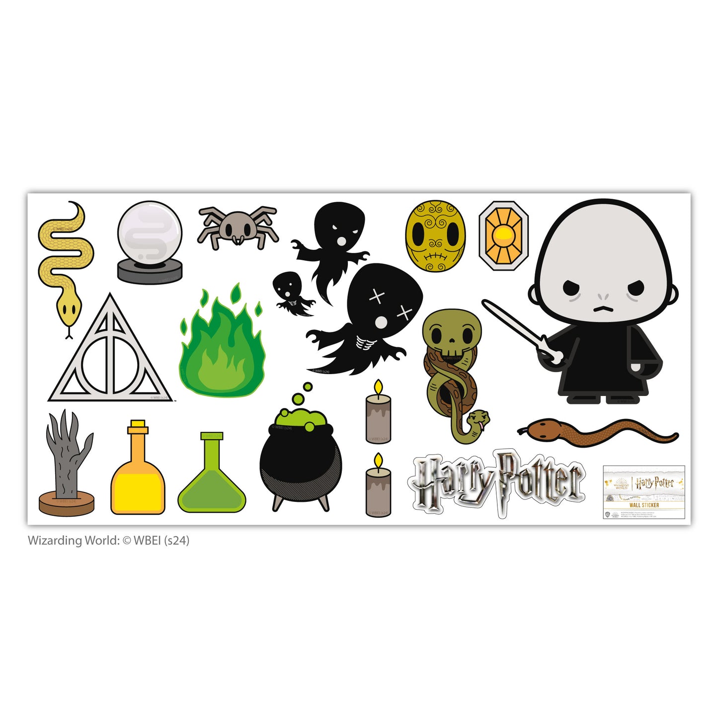 HARRY POTTER Wall Sticker – Voldemort Dark Arts Charm Wall Decal Set Wizarding World Art