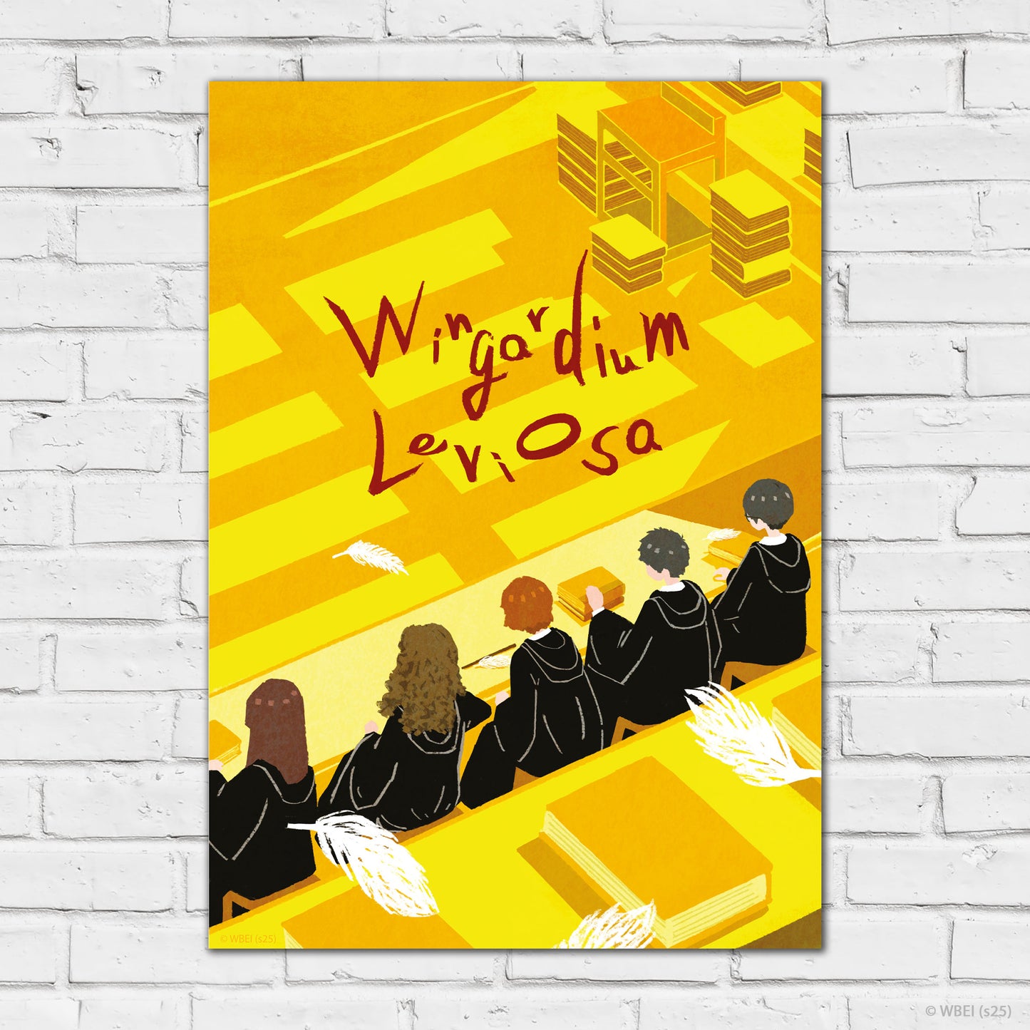 HARRY POTTER Print – Wingardium Leviosa Spell Illustration Poster Wall Art