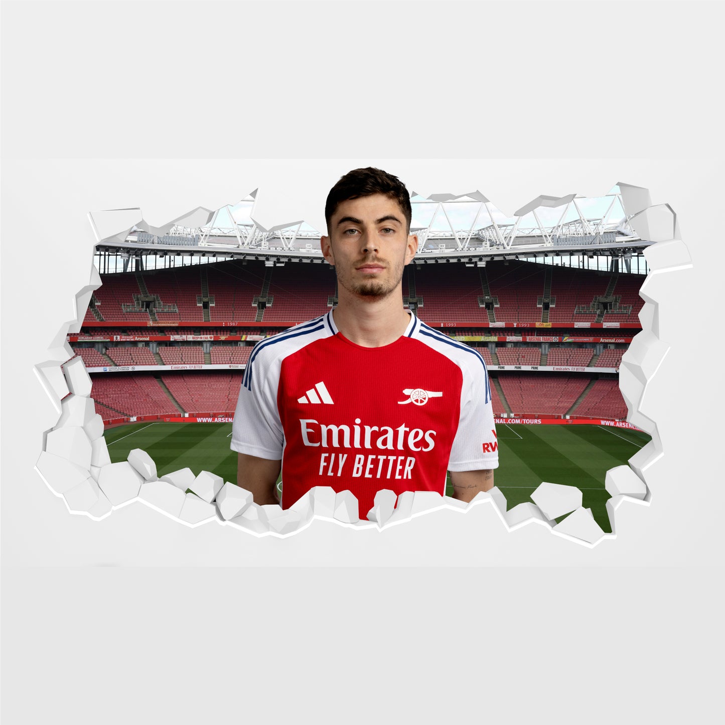 Arsenal FC - Havertz 24/25 Broken Wall Sticker