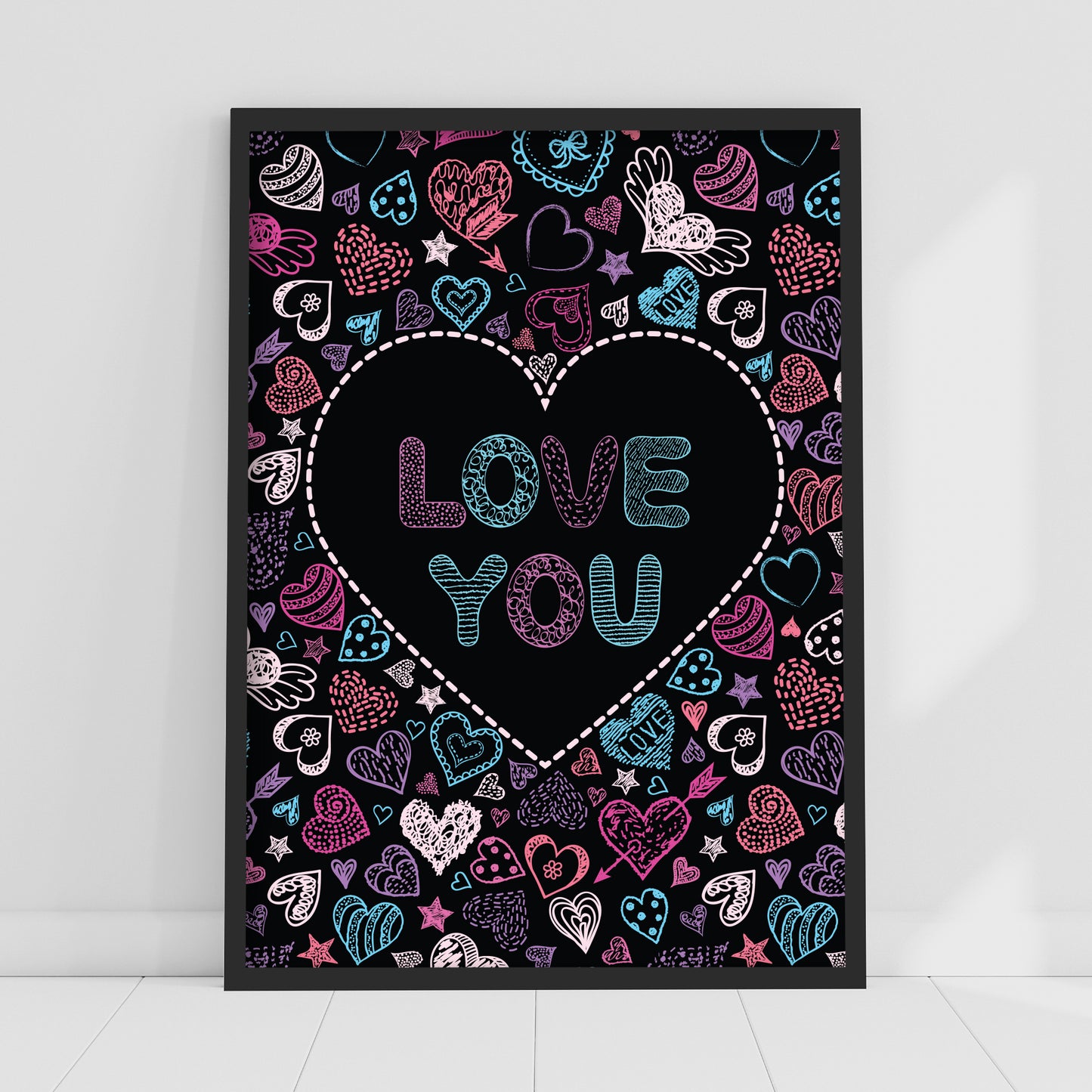 Heart Print - Love You Poster Wall Art